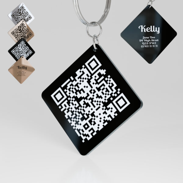 Personalised Pet Identification Tag (QR code available!) | Engraved Metal Pet Tag | 30x30mm - Image 5