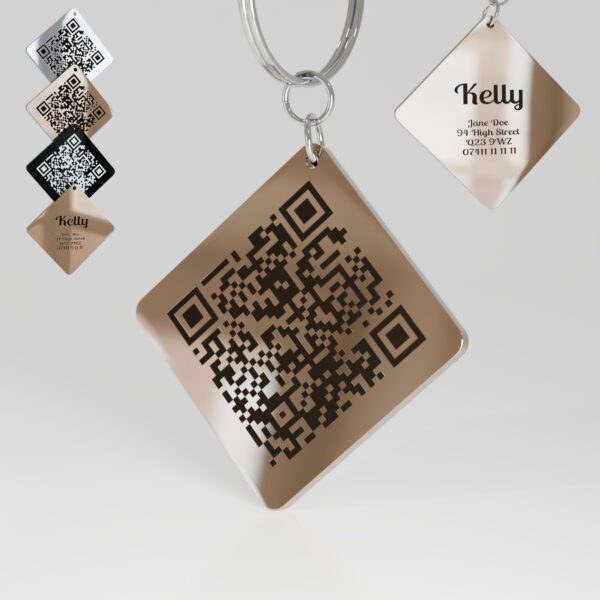 Personalised Pet Identification Tag (QR code available!) | Engraved Metal Pet Tag | 30x30mm - Image 7