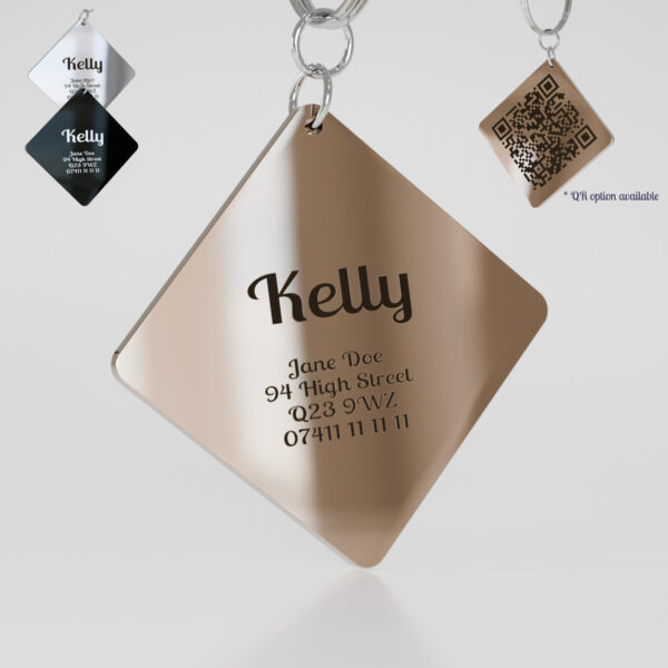 Personalised Pet Identification Tag (QR code available!) | Engraved Metal Pet Tag | 30x30mm - Image 6