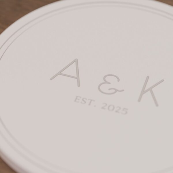 Wedding Coasters | Engraved in Natural Ceramic - Image 2