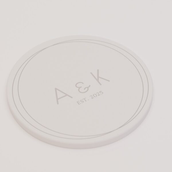 Wedding Coasters | Engraved in Natural Ceramic - Image 3